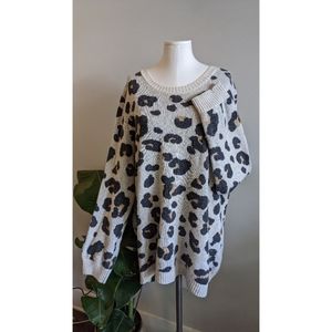 Leopard oversized loft sweater size 20/22 plus